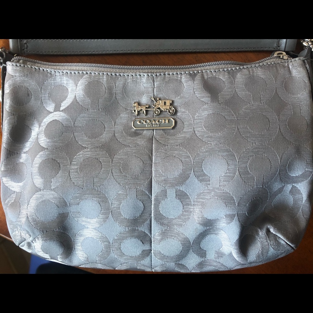 Coach Signature collection silver purse